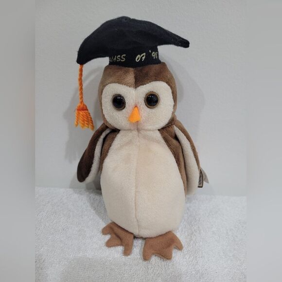 Rare Ty beanie baby wise the owl with errors - Picture 1 of 5